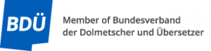 Member of Federal Association of Interpreters and Translators (BDÜ), Germany